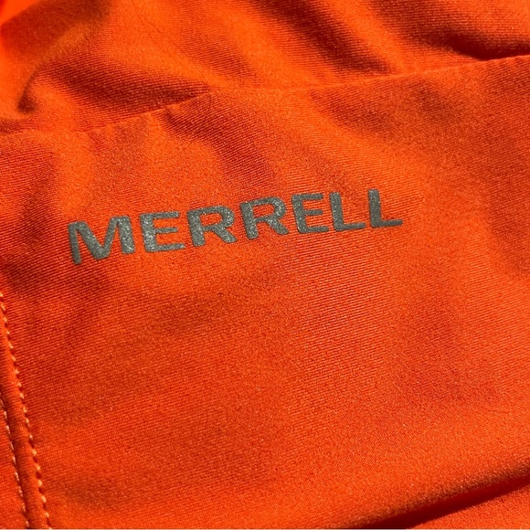 Merrell Open Back Ruched Orange Tank Top Size Medium - Picture 9 of 11